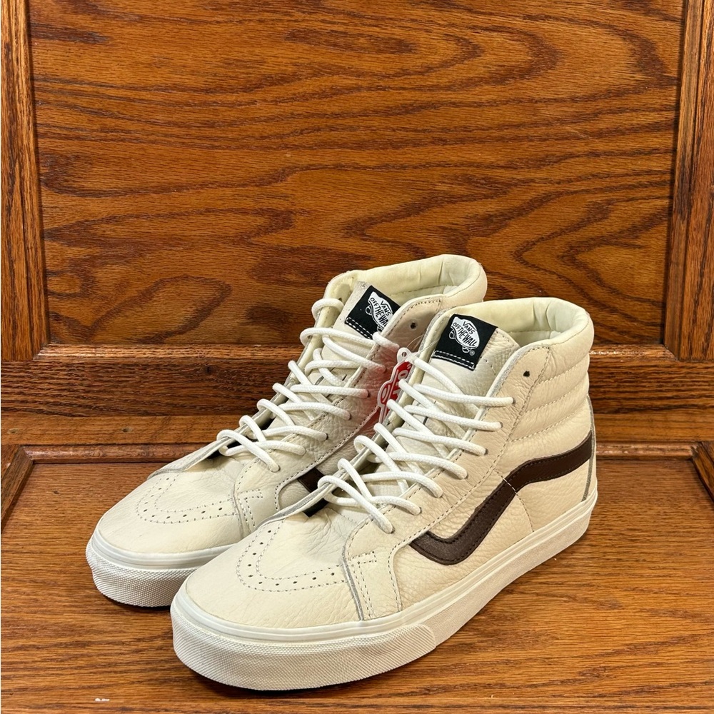 Vans Sk8 Hi Reissue Leather Blanc‎ De Blanc Potting Soil
